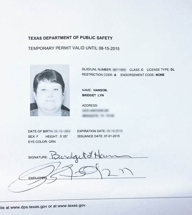 Print out temporary driver's license texas